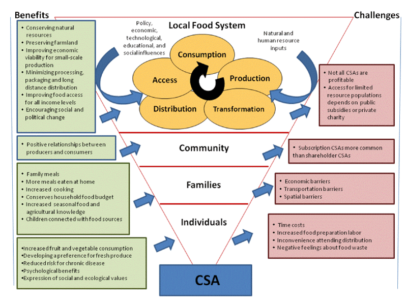 Community Supported Agriculture: A Conceptual Model of Health Implications